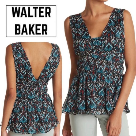 Walter Baker Tops - NWT Walter Baker Will Sleeveless Dressy Top Bohemian Teal